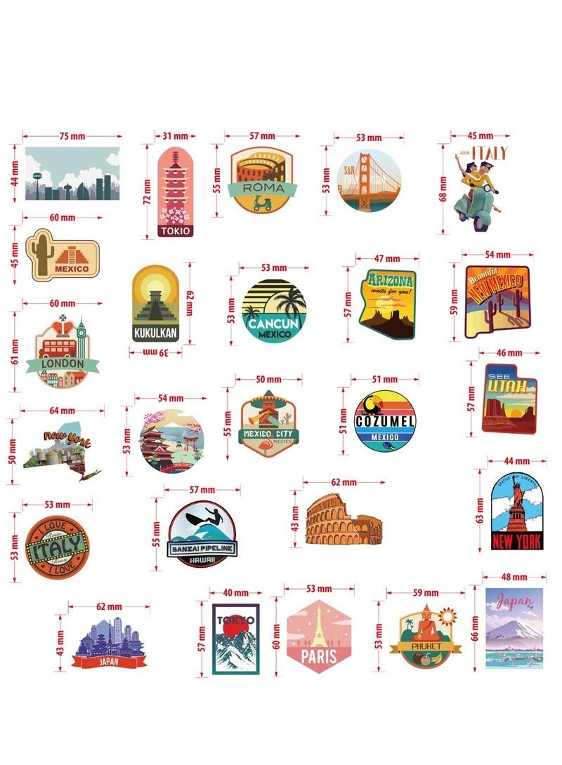 Travel City Landscape Graffiti Stickers Luggage Trolley Box Scooter Laptop Waterproof Stickers  - Image 5