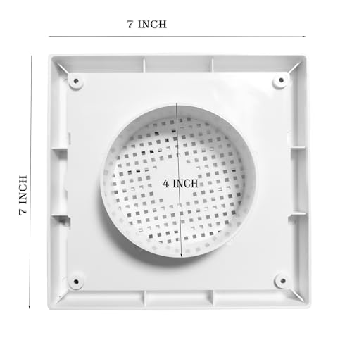 Ardnib 4 Inch Vent Cover/Ventilation Vent Cover/Chimney Pipe outer Vent Cover/Used for Anti Cockroach, Lizards, Insects, 100 mm Exhaust Fan Cap Chimney Pipe Cowl (ABS WHITE, 4 INCH) - Image 2