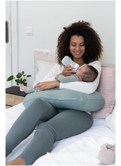 Doomoo Softy Jersey Nursing Pillow, Green  - Image 4