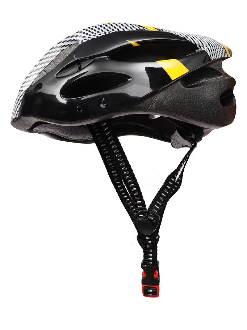 FABSPORTS Kid's, Youth's and Adult's Light Weight Bicycle/Bike Adjustable Size Helmet for Cycling/Skating/Skate Boarding (Black and Yellow) - Image 3