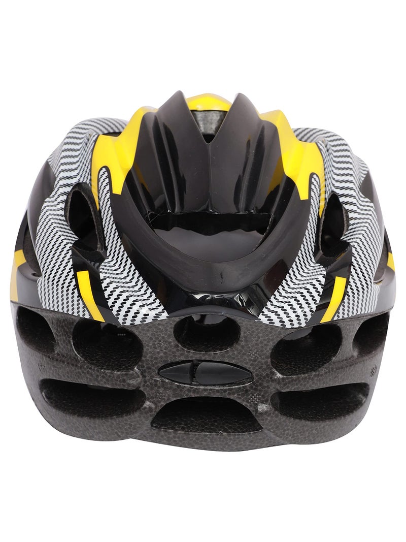 FABSPORTS Kid's, Youth's and Adult's Light Weight Bicycle/Bike Adjustable Size Helmet for Cycling/Skating/Skate Boarding (Black and Yellow) - Image 2