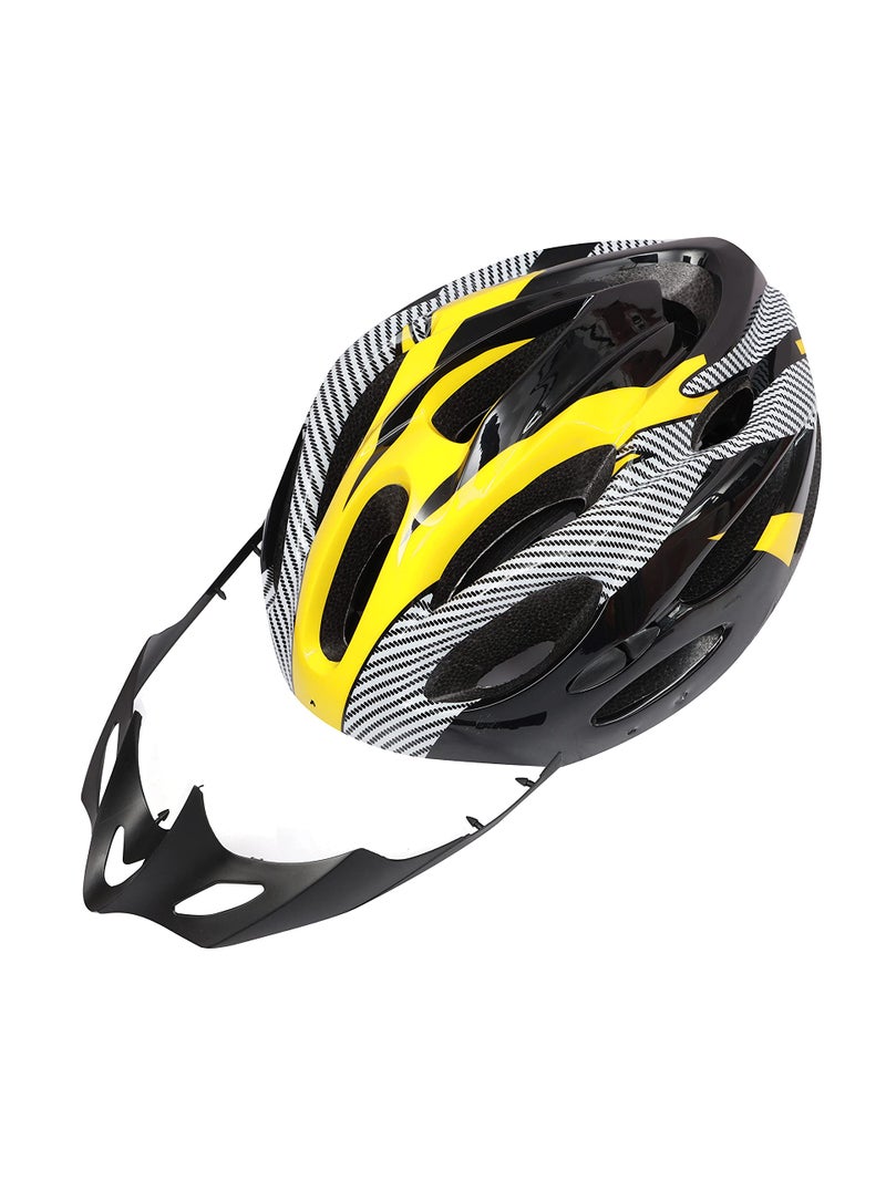 FABSPORTS Kid's, Youth's and Adult's Light Weight Bicycle/Bike Adjustable Size Helmet for Cycling/Skating/Skate Boarding (Black and Yellow) - Image 4
