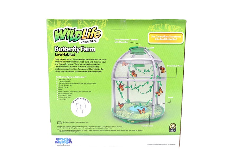 Uncle Milton Butterfly Farm Live Habitat - Observe Caterpillars Transform Into Butterflies, STEM Toy, Great Gifts for Boys & Girls Ages 6+ - Image 4