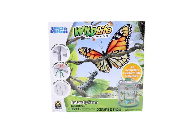 Uncle Milton Butterfly Farm Live Habitat - Observe Caterpillars Transform Into Butterflies, STEM Toy, Great Gifts for Boys & Girls Ages 6+ - Image 5