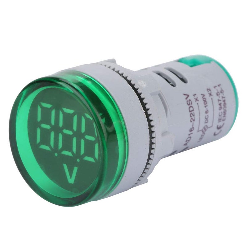 Green LED Digital DC Voltmeter 6 100V Range Automotive Voltage Meter Indicator - Image 2