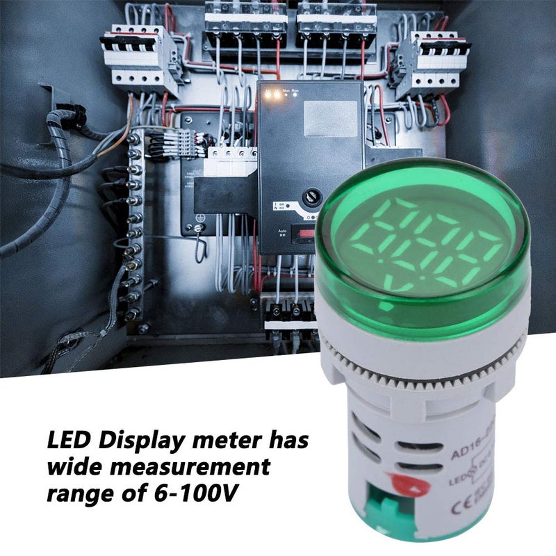 Green LED Digital DC Voltmeter 6 100V Range Automotive Voltage Meter Indicator - Image 5
