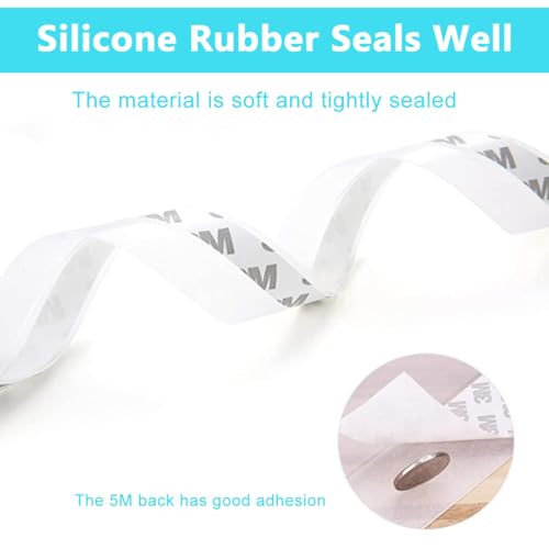 HASTHIP® 5M Window Sealing Strips for Gap - Silicone Window Weather Stripping, 35MM Door Weatherstrip Door Seal Strips, Weather Stripping for Doors and Windows - Image 3