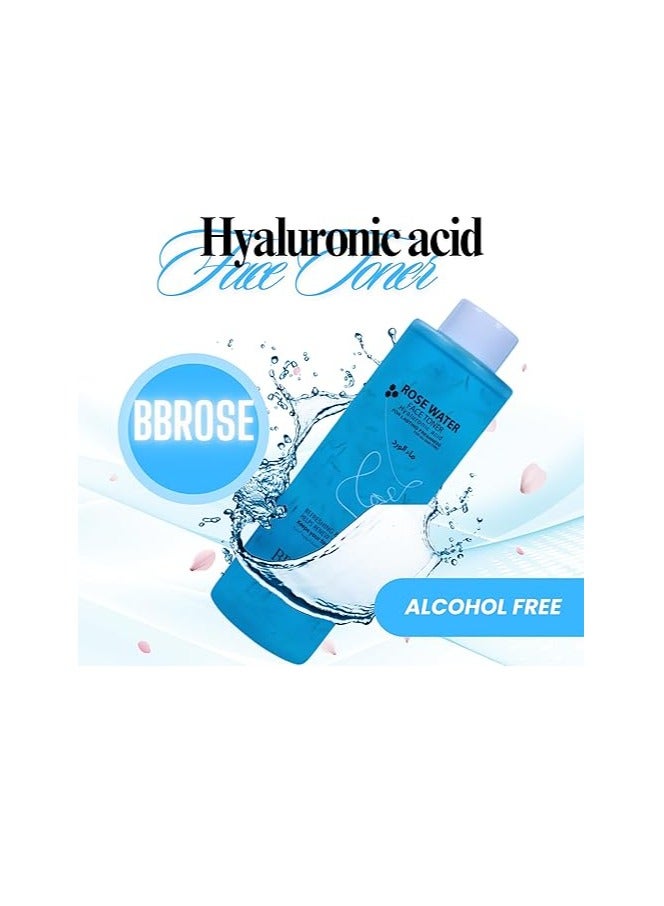 BBROSE Rose Water Face Toner with Hyaluronic Acid 500ml - Image 2