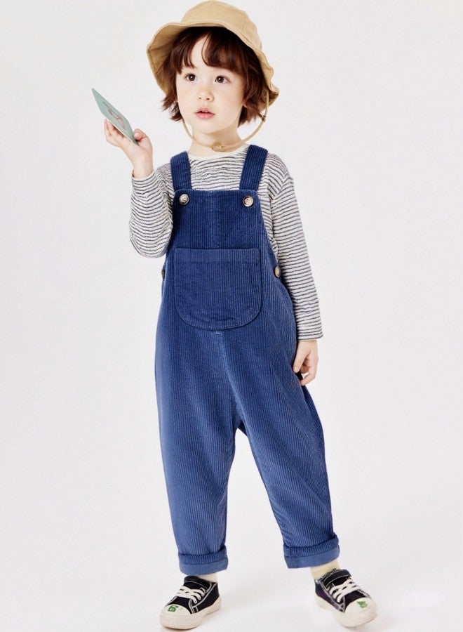 DOCOLL Blue Overalls Boys Sleeveless Romper Cute Winter Jumpsuit Adjustable Loose Bib Pants Newborn One Piece Outfit Clothes 2-3T - Image 3