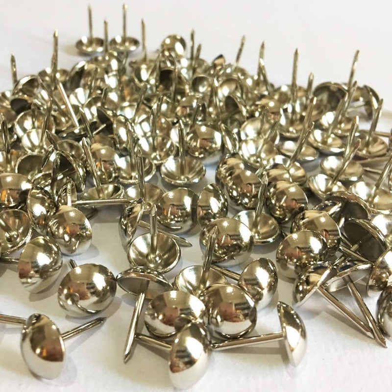 VEEOMI Sofa Hardware 11mm Round Head Upholestry Chair Nails Decorative Nails Pushpins Tacks Silver Chrome 100 Pcs 11mm Head  - Image 2