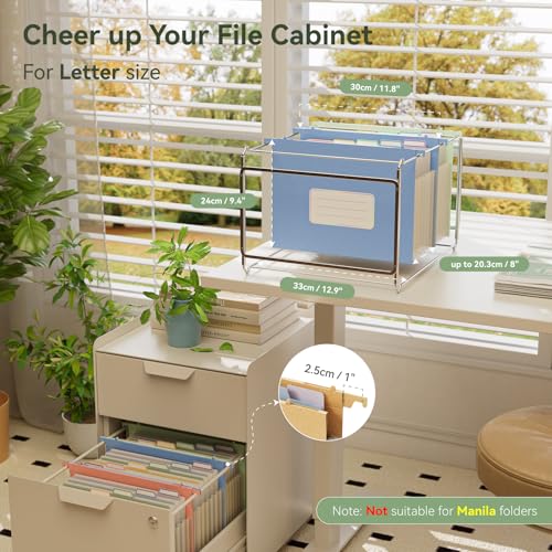 EcoStash Wheat Straw Expanding Hanging File Folders File Organizer 12 Accordion Pockets Large Capacity Letter Size for Filing Cabinet Healthy Living UN Blue Mint GreenStrawberry Pink3 Packs - Image 3
