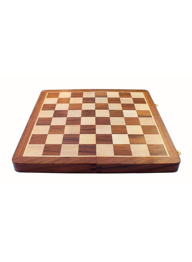 StonKraft لوحة شطرنج خشبية من ستونكرافت بدون قطع للاعبين المحترفين - قطع شطرنج خشبية ونحاسية مناسبة متاحة بشكل منفصل من العلامة التجارية (14" × 14" - خشب الأكاسيا) - Image 2