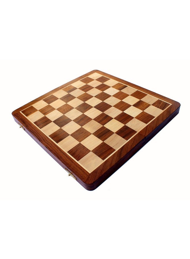StonKraft لوحة شطرنج خشبية من ستونكرافت بدون قطع للاعبين المحترفين - قطع شطرنج خشبية ونحاسية مناسبة متاحة بشكل منفصل من العلامة التجارية (14" × 14" - خشب الأكاسيا) - Image 3