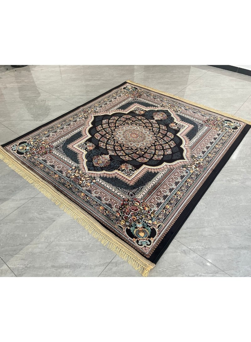 ستارجولد سجادة فاخرة محمولة، نسيج بوليستر فاخر عالي الجودة، قابلة للطي، سجاد بتصميم زهور، للاستخدام اليومي والسفر 180 × 200 سم