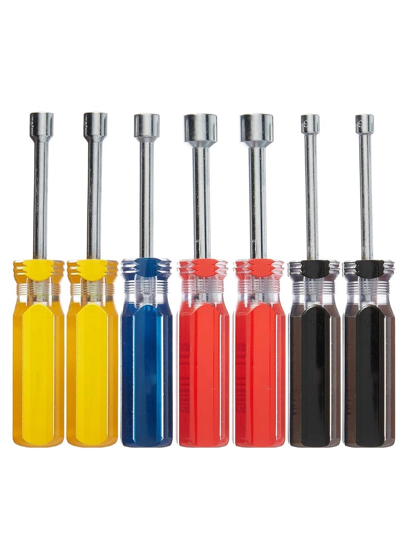 7 Pcs Screwdriver Spanner Set Cannon Wrench Set Metal Connecting Rod Sleeve Tool Set 5/6/7/8/10/11/12mm