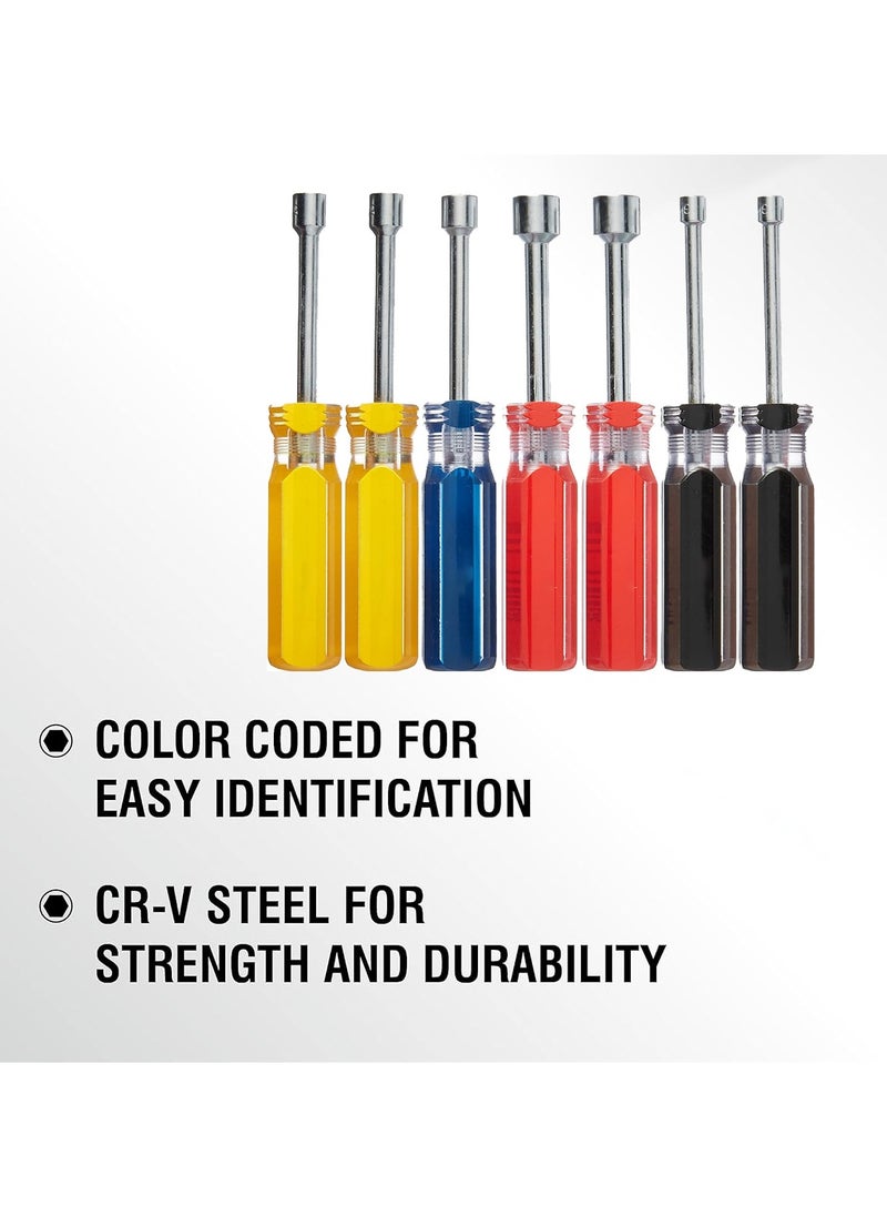 7 Pcs Screwdriver Spanner Set Cannon Wrench Set Metal Connecting Rod Sleeve Tool Set 5/6/7/8/10/11/12mm