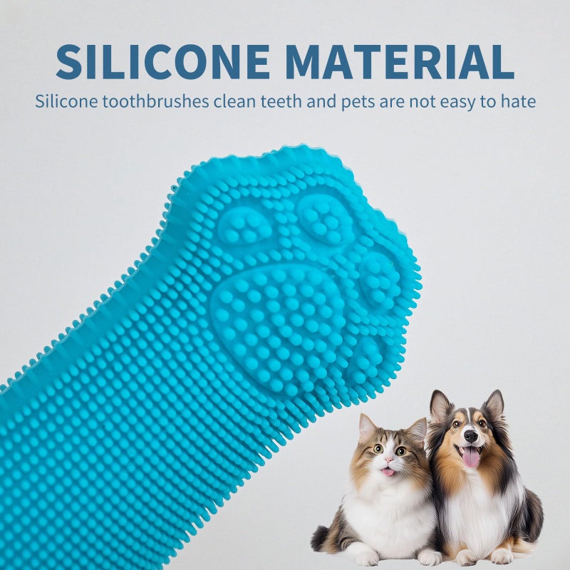 Hera Harmony Finger Toothbrush for Dogs & Cats, Soft Silicone Pet Dental Care Brush for Plaque & Tartar Removal, Teeth Cleaning & Gum Massage, Reusable 3 Pack - Image 4