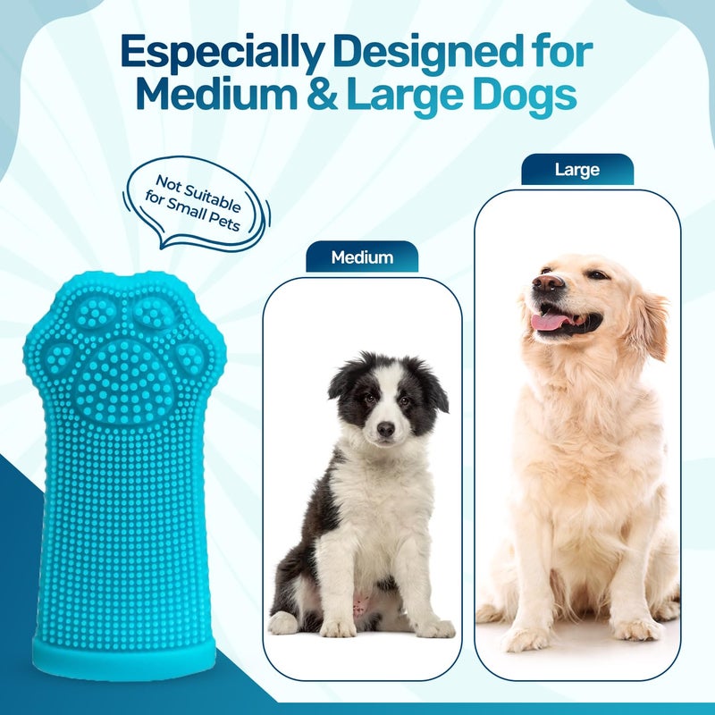 Hera Harmony Finger Toothbrush for Dogs & Cats, Soft Silicone Pet Dental Care Brush for Plaque & Tartar Removal, Teeth Cleaning & Gum Massage, Reusable 3 Pack - Image 2
