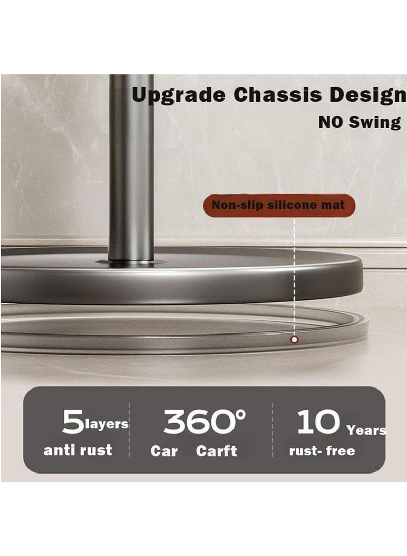 Arabest Kitchen Countertop Utensil Holder - Rotating Kitchen Utensil Storage Hanger for Countertop | Kitchen Flatware Organizer Rack for Spoon, Rotatable Cooking Utensils Holder with 8 Hooks (White)  - Image 2