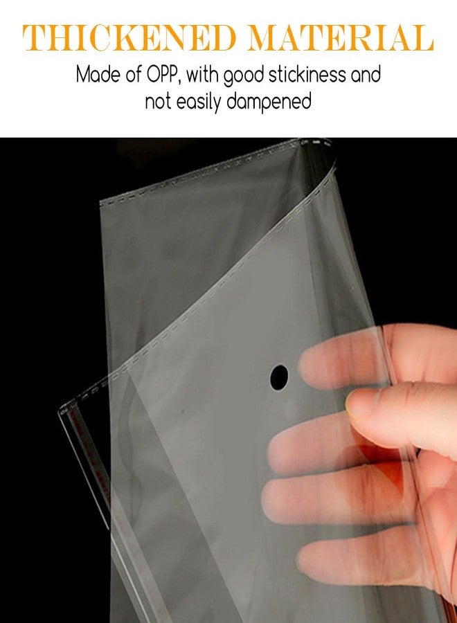 QUUPY 100Pcs 9 in x 12 in Clear Automatic Sealing Flat Cello Cellophane Treat Bags Packaging Bags with Adhesive Closure for Gift Wrapping Snacks Bakery Candies Dessert Packaging(1.2 mil - Image 3