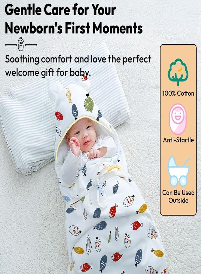 StarAndDaisy Baby Swaddle Wrap for Newborn 0–9 Months, Baby Sleeping Bag Or Blanket, Muslin Swaddle for New Born Baby for All Season (Boys & Girls)-Rainbow Print - Image 2