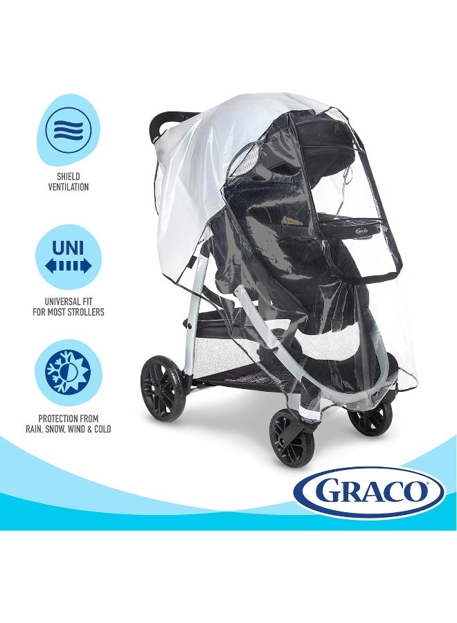 Graco Universal Deluxe Weather Shield with Zippered Window, Baby Rain Cover - Image 5