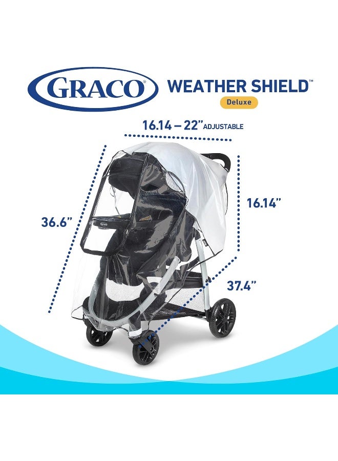 Graco Universal Deluxe Weather Shield with Zippered Window, Baby Rain Cover - Image 4