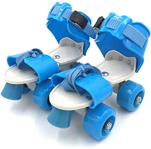 AUTHFORT Roller Skates for Girls Age Group 7-12 Years Adjustable Inline Skating Shoes with School Sport-Multi Colour (Blue) - Image 5