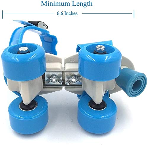 AUTHFORT Roller Skates for Girls Age Group 7-12 Years Adjustable Inline Skating Shoes with School Sport-Multi Colour (Blue) - Image 3