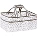 Trend Lab Sydney Storage Caddy-Dalmatian Dot Body and Handles, Dalmatian Dot Lining, Solid Gray Trim, Grays, White, Two - Image 2