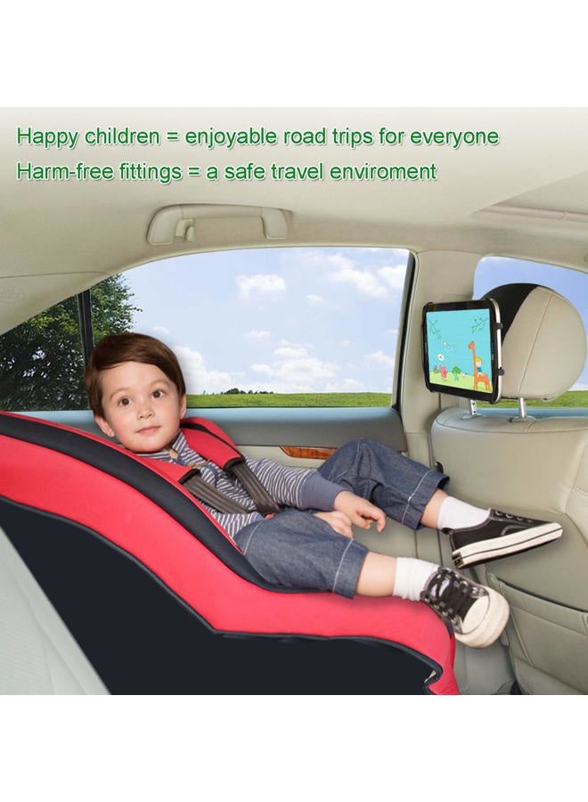 TFY Car Mount Universal Car Headrest Mount Holder with Silicon Holding Net Compatible with Both 4.5-6 Inch Phones and 7-10.5 Inch Tablets - Image 2