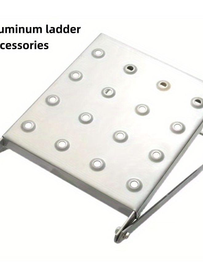 Adjustable Aluminum Ladder Platform Heavy Duty Non Slip Compact Storage - Image 1