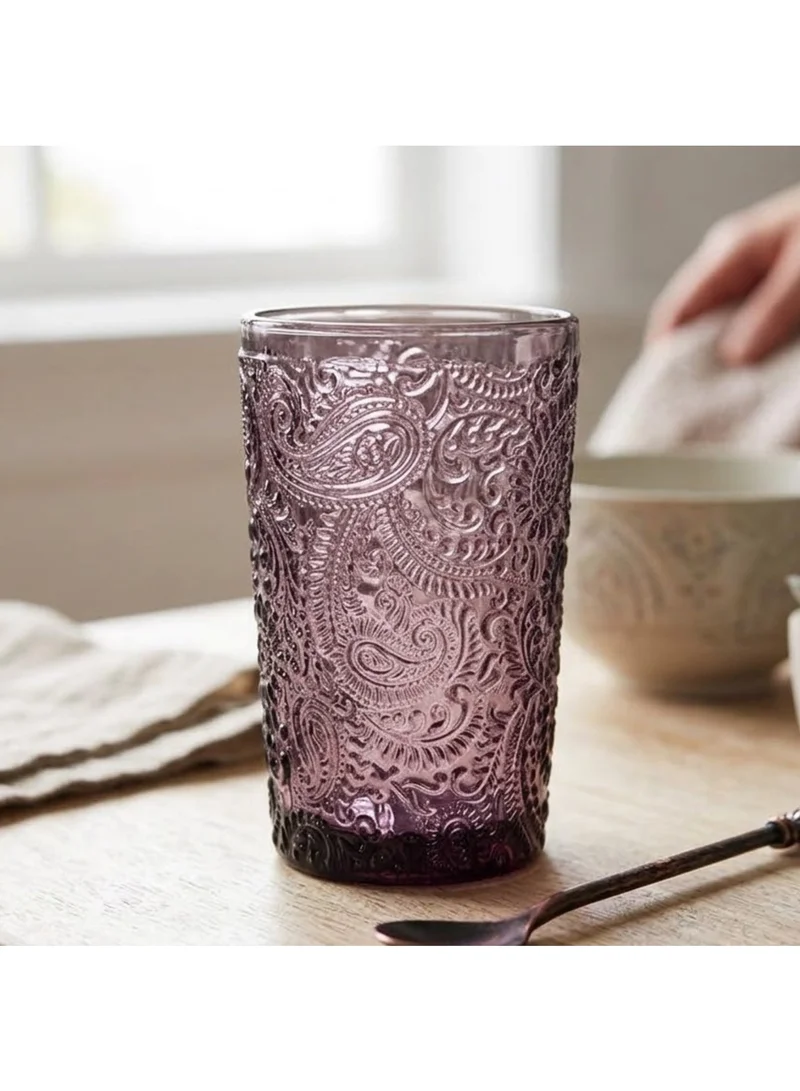 Fissman Tumbler Glass Elegant And Stylish Glass Cups, Iced Coffee, Iced Tea, Water Drinkware, for Any Drink, Party and Any Occasion 380ml