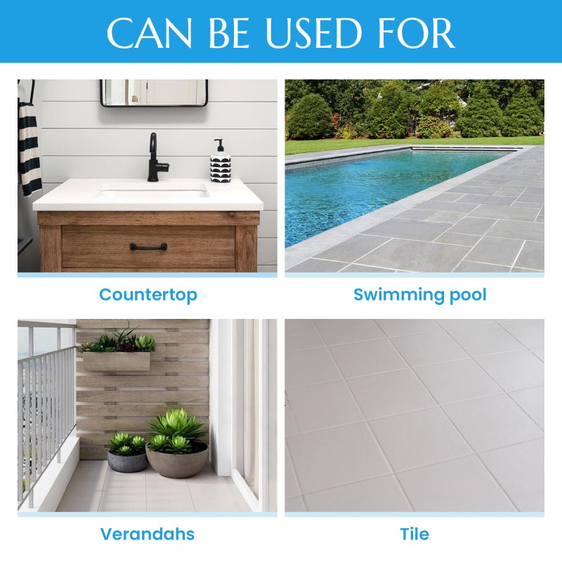 DWIL Tub and Tile Refinishing Kit, Quick-Dry Tile Paint for Wall & Floor, Sink Bathtub Paint for Bathroom, Kitchen, Toilets, Water Based, Semi-Gloss White, 50-55sq.ft, 33oz - Image 4
