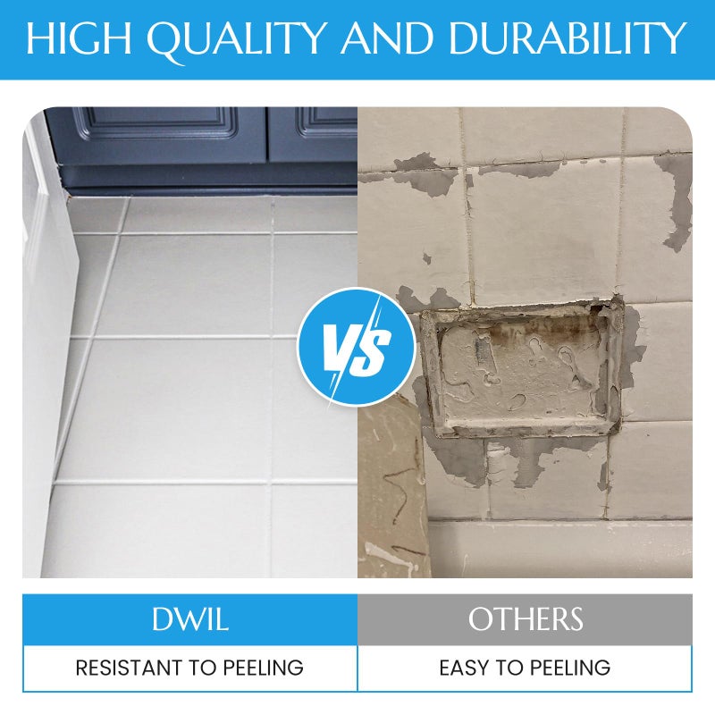 DWIL Tub and Tile Refinishing Kit, Quick-Dry Tile Paint for Wall & Floor, Sink Bathtub Paint for Bathroom, Kitchen, Toilets, Water Based, Semi-Gloss White, 50-55sq.ft, 33oz - Image 2