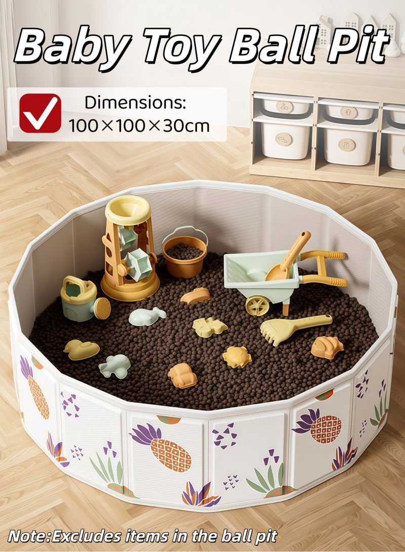 EzzySo Baby Toy Ball Pit,Children's Toy Ball Pit,Round Kids' Ball Pit,Double Oxford Cloth Ball Pit,Indoor and Outdoor Game Kids Play Ball Pool,Folding Portable Ball Pool,Sandbox Pool,Baby Ball Pool,Swimming Pool,Portable Bathtub,Pet Dog Bath Pool,for Outdoor Indoor,for Baby/Toddlers (Balls Not Included) - Image 1