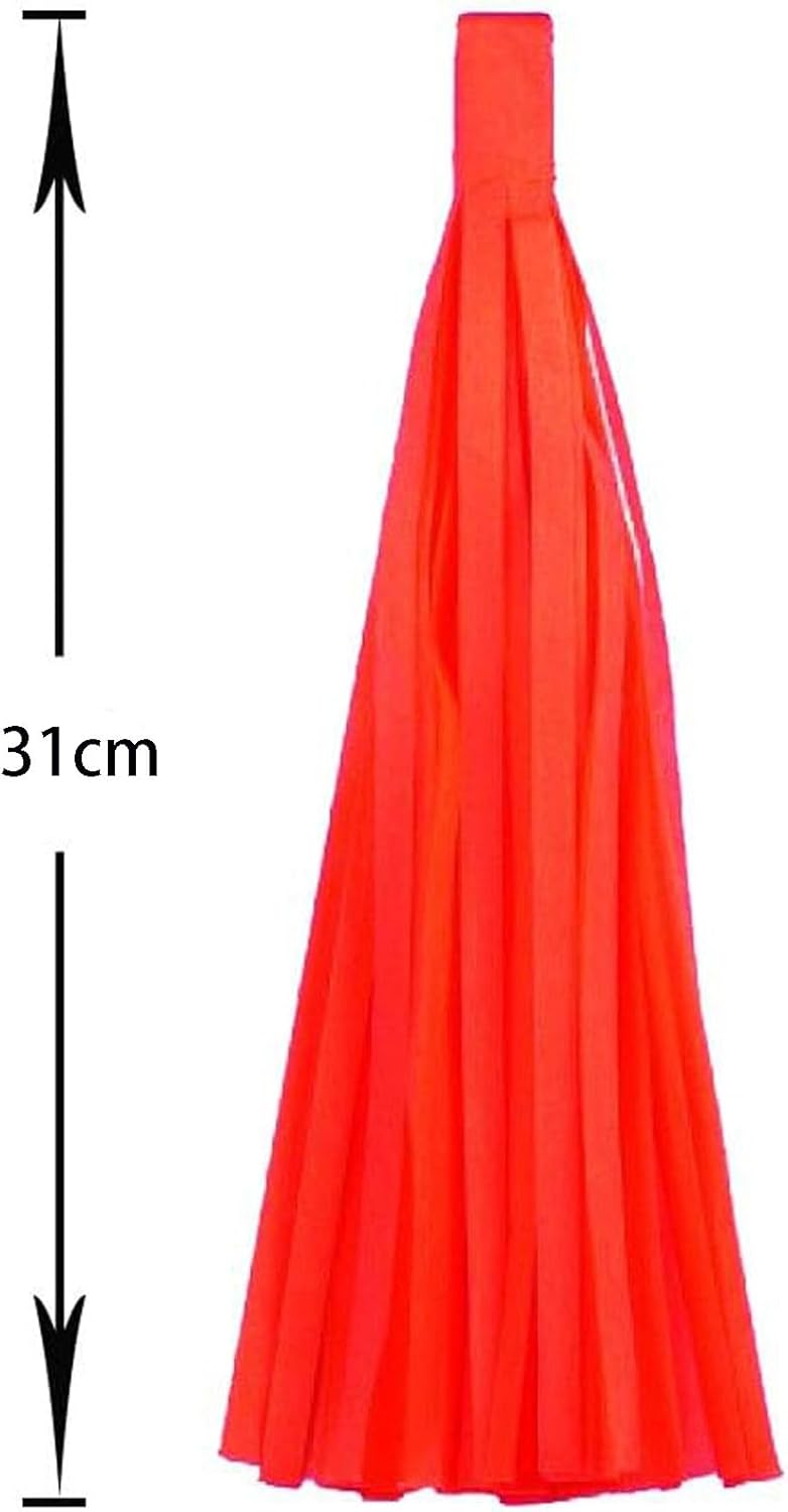Aimto Red Blue and Yellow Tassel Garland Banner Paper Tassels for Party Decorations,Pack of 15 - Image 2