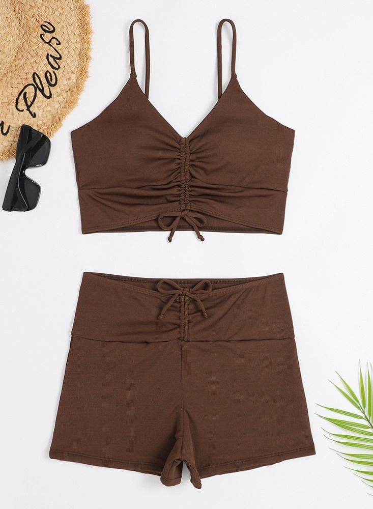 Loquat 2 Piece Boxer Swimsuit Beach Bikini