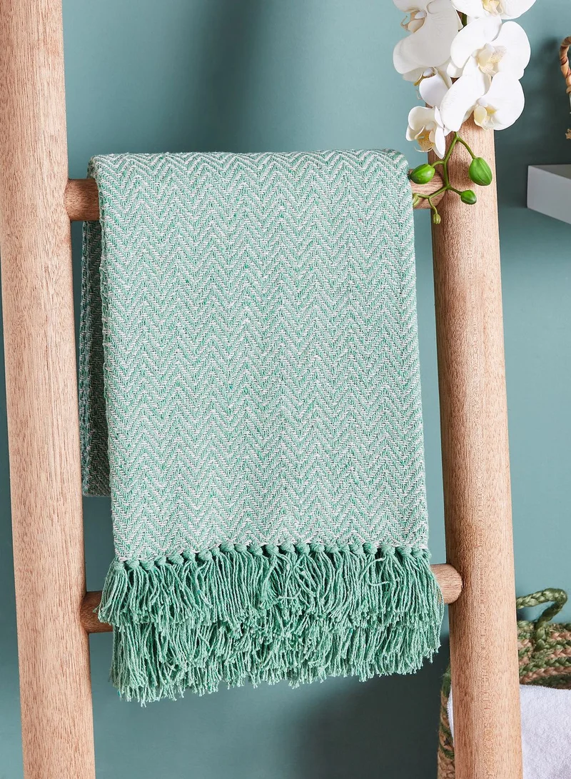 Sass & Belle Herringbone Blanket Throw