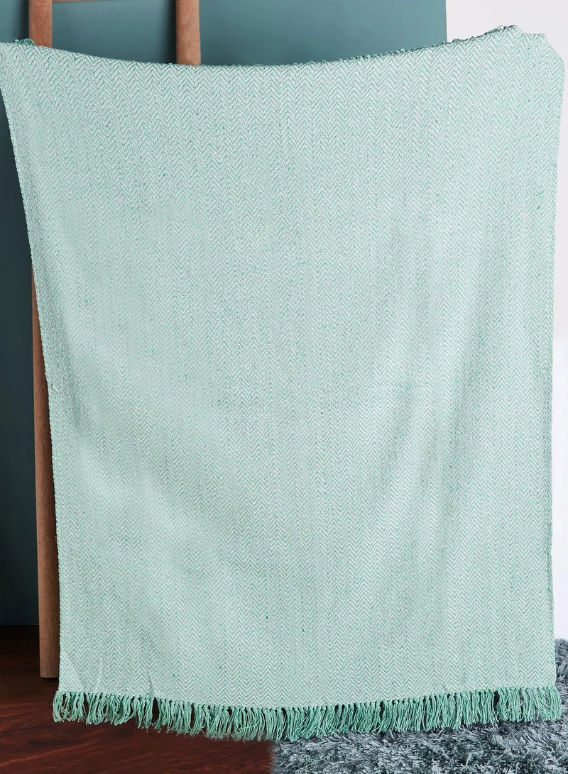 Sass & Belle Herringbone Blanket Throw