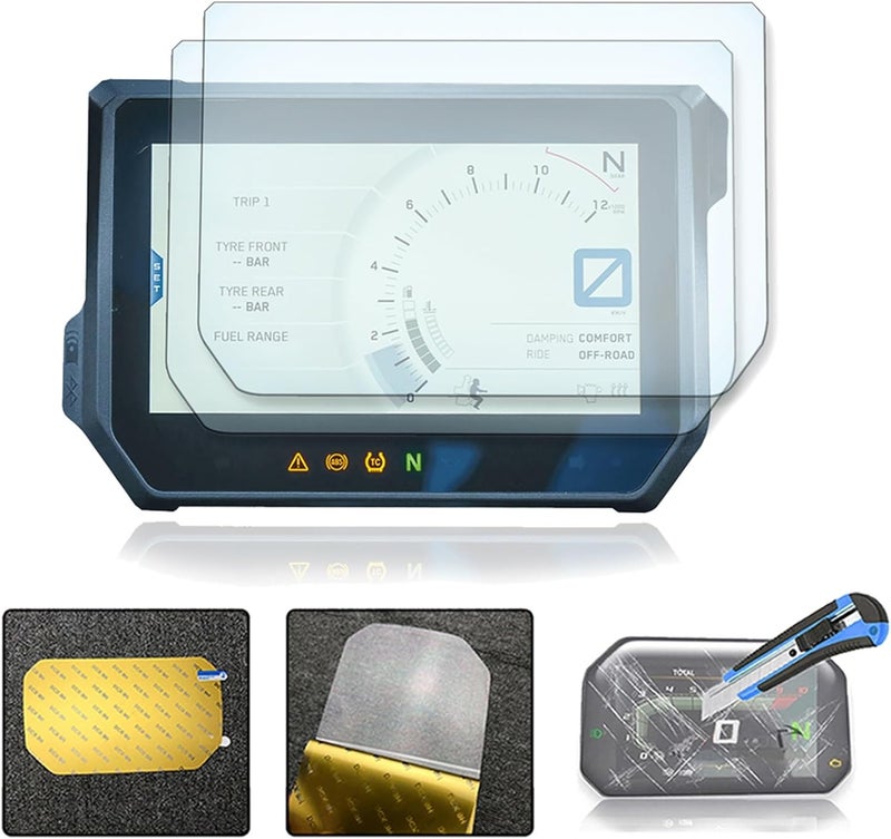 QASULER Motorcycle Dashboard Screen Protector - Image 3