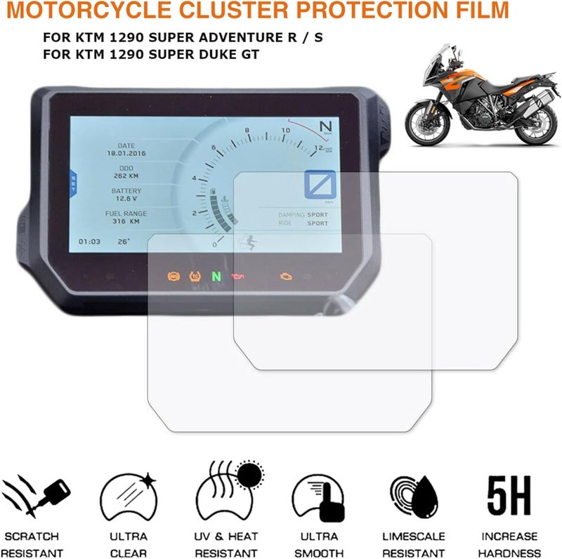 QASULER Motorcycle Dashboard Screen Protector - Image 2