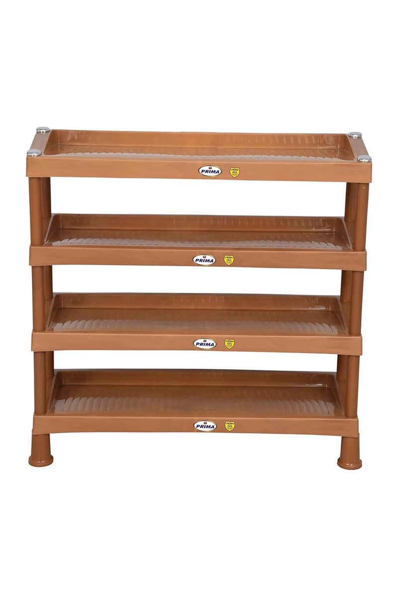Prima Plastic Shoe Rack-4 | Storage Organizer | Shelves for Home | Living Room | Bedroom (4 Shelves) - Image 1