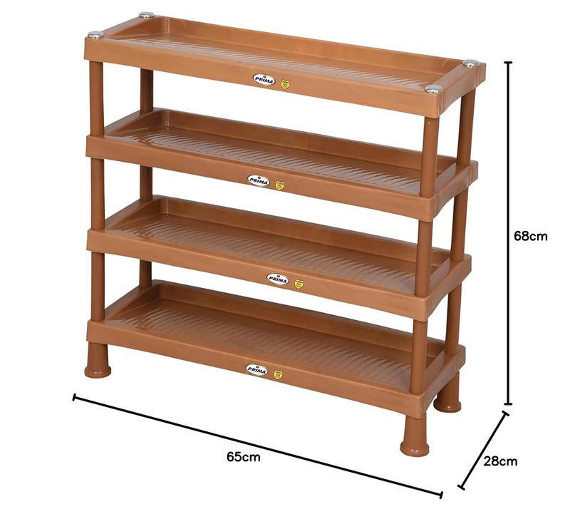 Prima Plastic Shoe Rack-4 | Storage Organizer | Shelves for Home | Living Room | Bedroom (4 Shelves) - Image 2