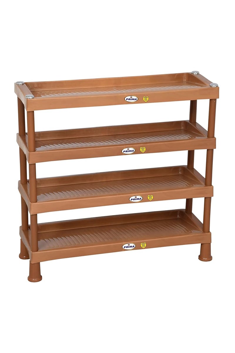 Prima Plastic Shoe Rack-4 | Storage Organizer | Shelves for Home | Living Room | Bedroom (4 Shelves) - Image 3