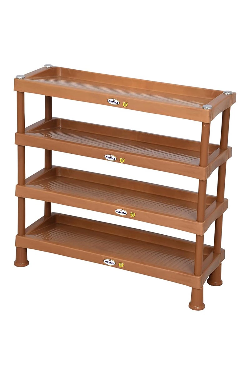 Prima Plastic Shoe Rack-4 | Storage Organizer | Shelves for Home | Living Room | Bedroom (4 Shelves) - Image 4