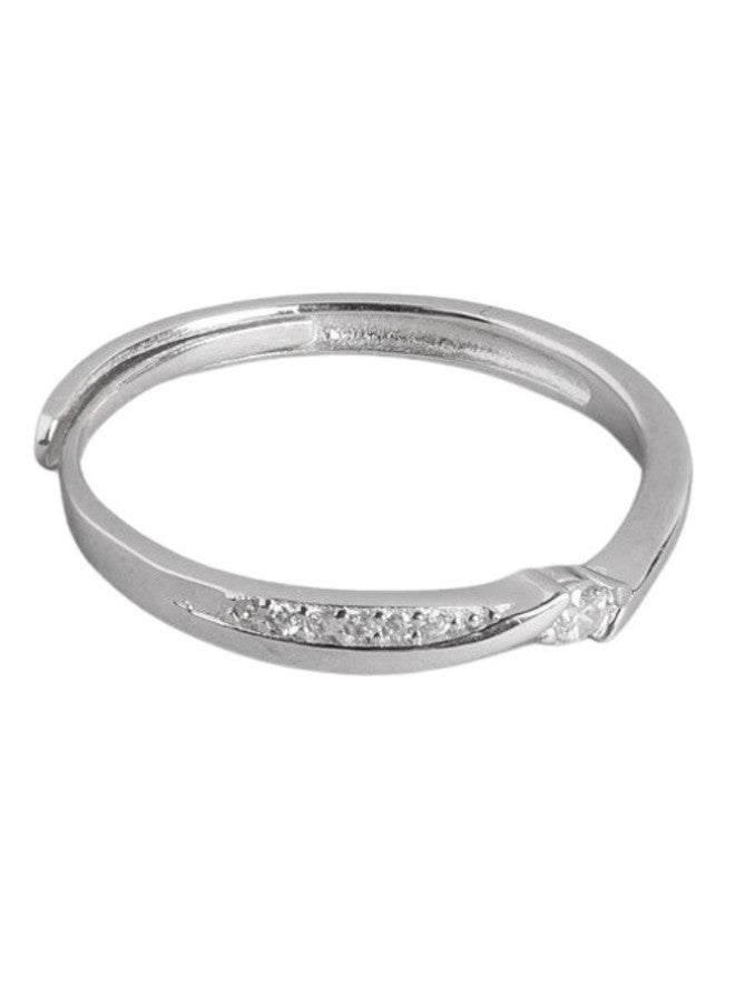 ZAVYA 925 Sterling Silver Ring with Rhodium plating| With certificate of Authenticity and 925 Hallmark| RNG-40108 - Image 1