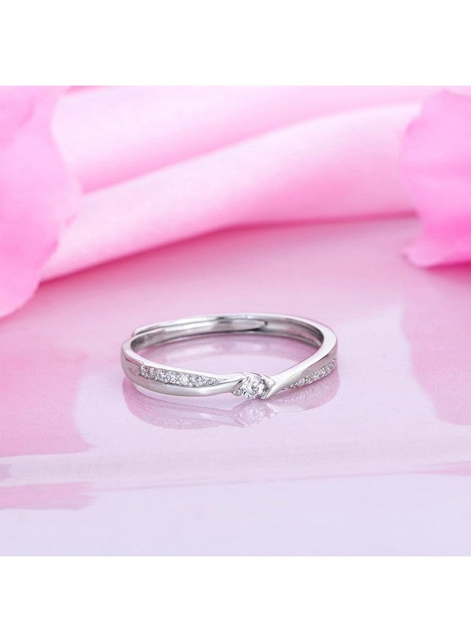 ZAVYA 925 Sterling Silver Ring with Rhodium plating| With certificate of Authenticity and 925 Hallmark| RNG-40108 - Image 2