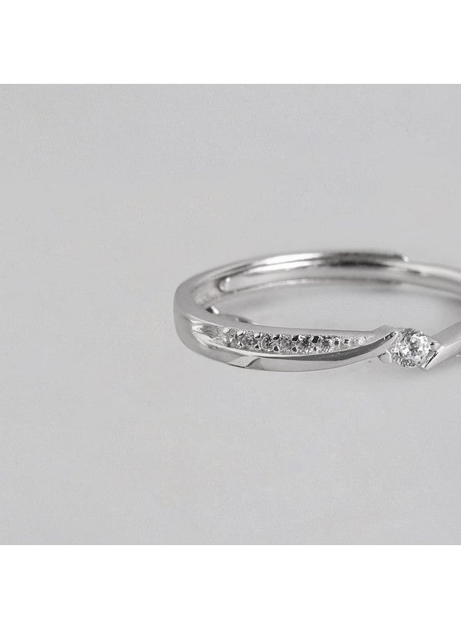 ZAVYA 925 Sterling Silver Ring with Rhodium plating| With certificate of Authenticity and 925 Hallmark| RNG-40108 - Image 5