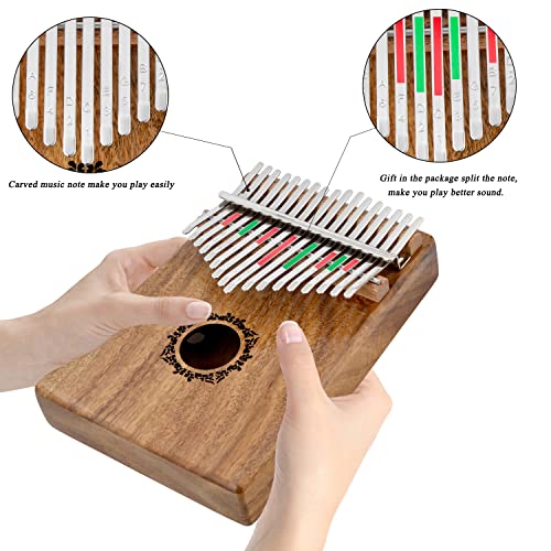 RANMING Kalimba Thumb Piano 17 Keys RANMING Mbira Finger Piano Kalimba Gifts for Adults Kids Beginners With Portable Handbag and Tune Hammer Thumb Pianos Finger Harp (Acacia-Plus) - Image 3